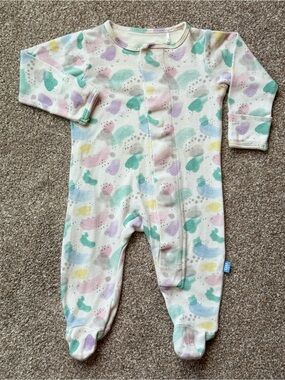Simply Magnetic Me Pastel Abstract Footie Sleeper 0-3M Baby Organic Cotton